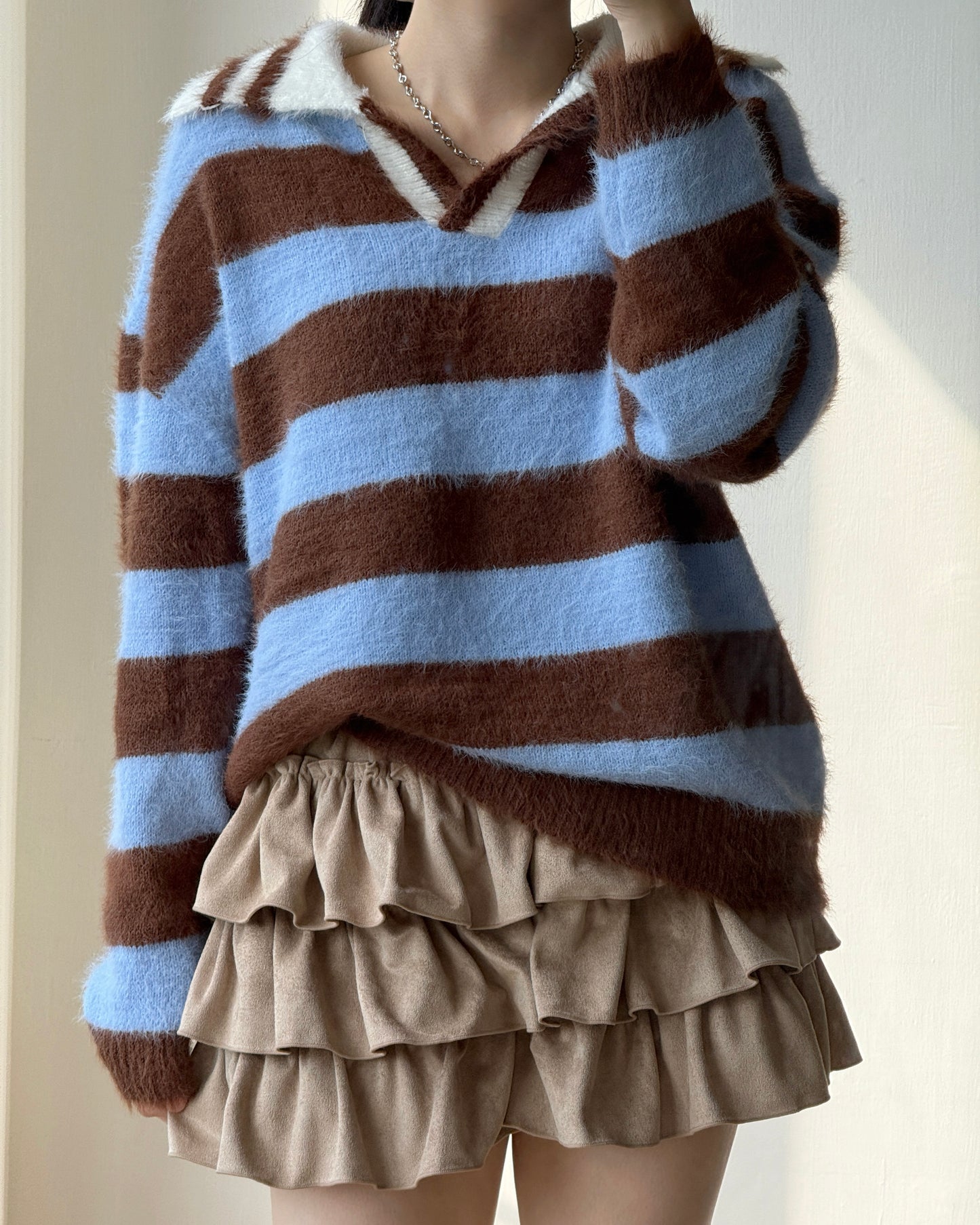 TP556 MoMo Striped Knit - Blue | Black