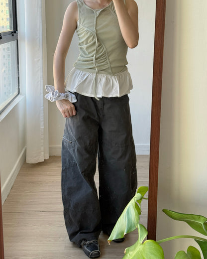 VT306 Crew Sleeveless - Ivory | Olive | Charcoal