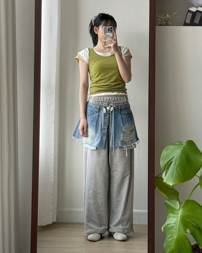 VT286 DotDot Vest - Green | Gray