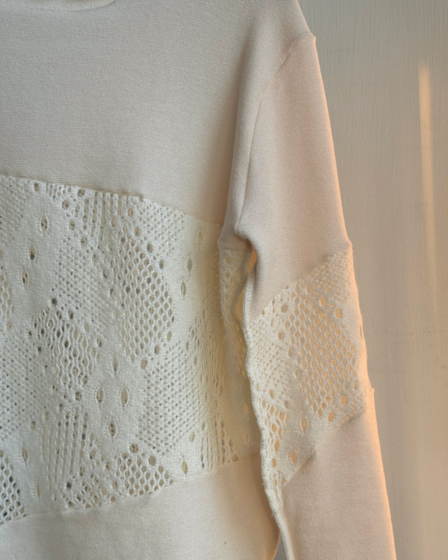 TP570 Patchwork Knit - Ivory | Black