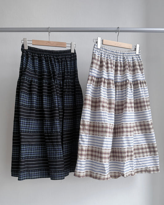 SK191 3way Checkered Skirt - Blue | Black