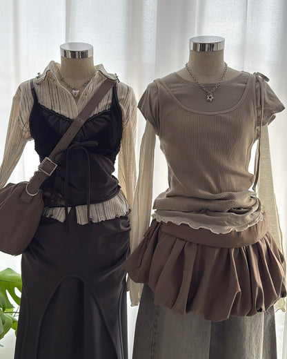 TP548 Basic TEE - Beige | Brown | Navy | Charcoal