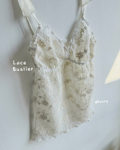 VT280 Lace Bustier - Ivory