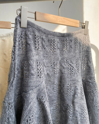 現貨 SK179 Twist Pattern 2Way Skirt - Ivory | Gray