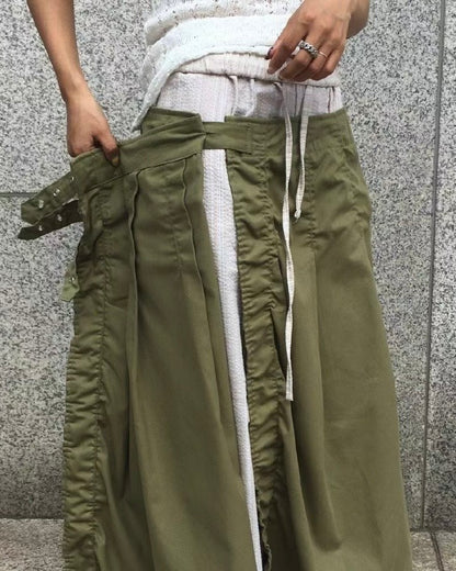 SK200 Wrap Skirt - Khaki | Beige | Black