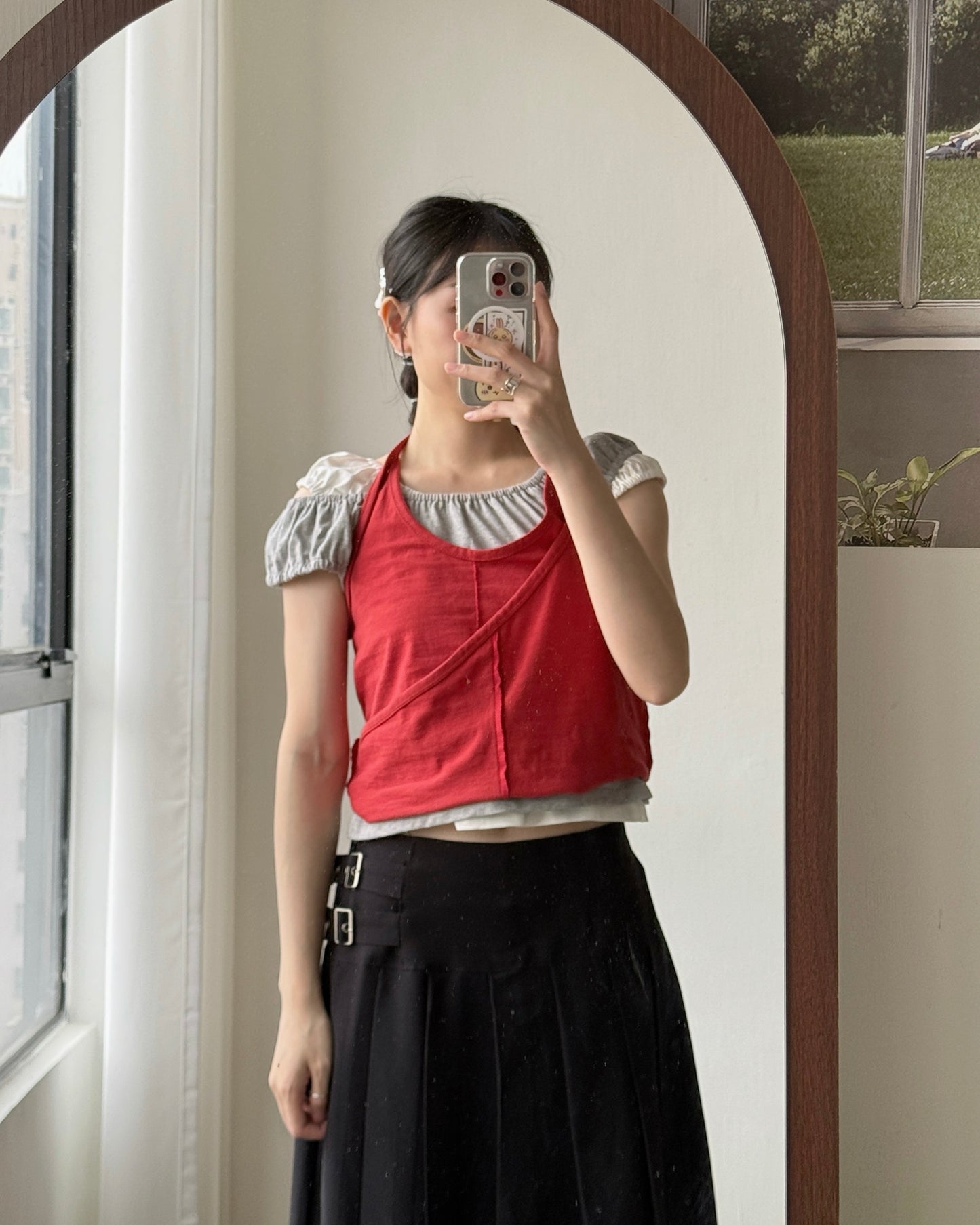 VT285 Flat Off Vest - White | Gray | Red