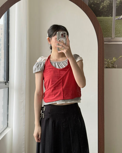 VT285 Flat Off Vest - White | Gray | Red