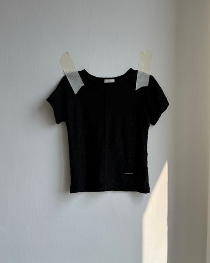 TP579 Floral Lace TEE - White | Black