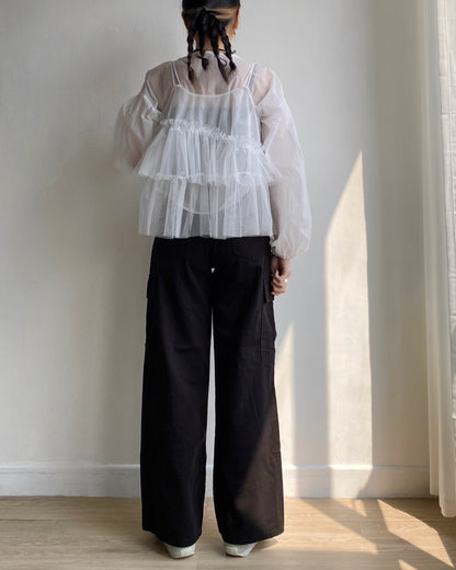 現貨 PT070 Cargo Pants - Ivory | Black