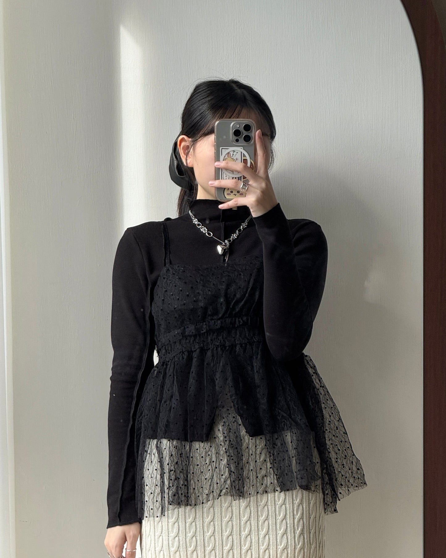 VT270 Lace Vest - Black