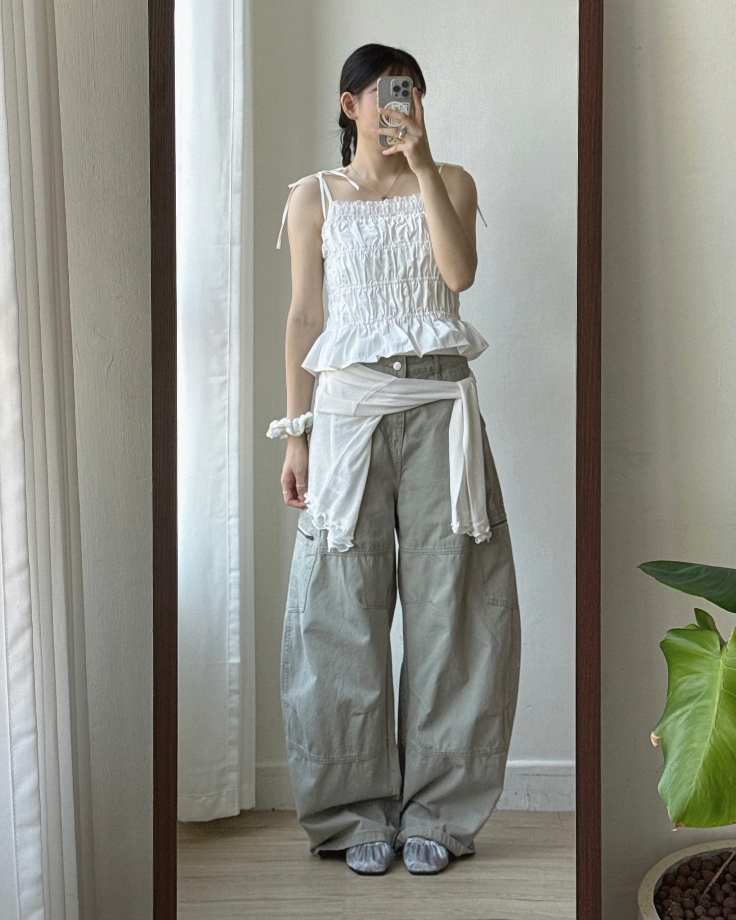 VT321 2way Shirred Layer Vest&Skirt - White | Black | Beige