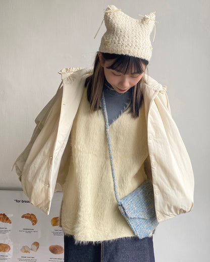 現貨 VT230 JP Shaggy Vest - Ivory | Gray | Black