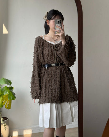 TP573 Crumbble Blouse - Khaki | Black | Ivory