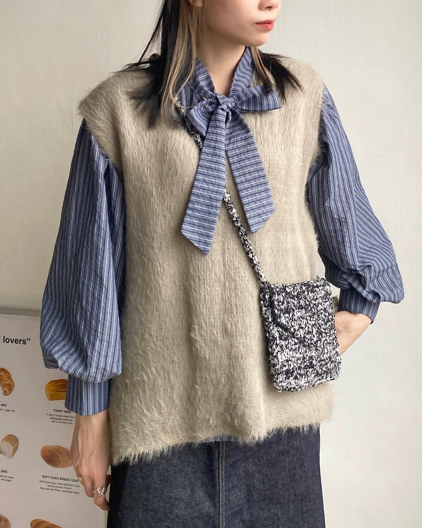 現貨 VT230 JP Shaggy Vest - Ivory | Gray | Black