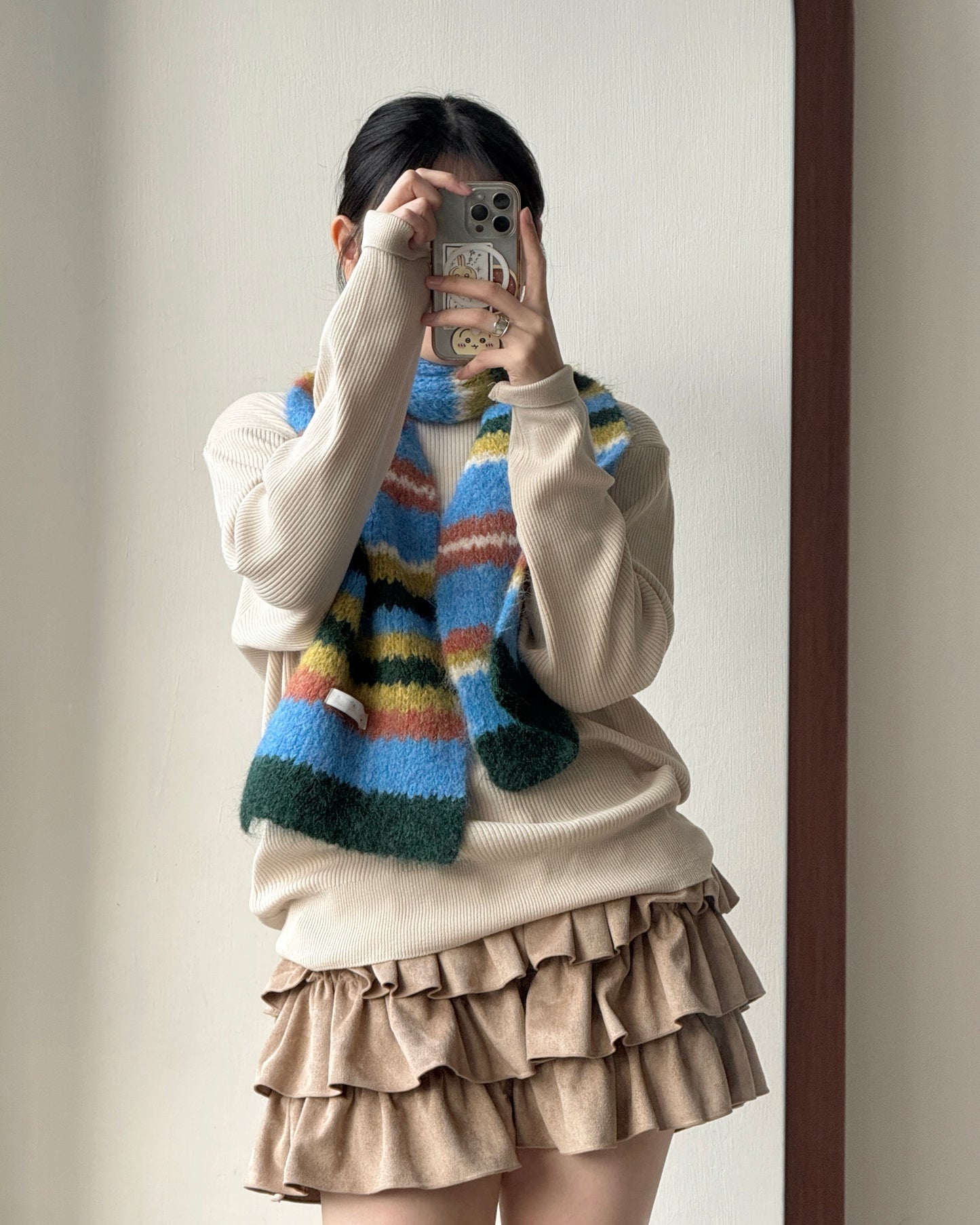 KA377 Wool Striped Muffler - 3colour