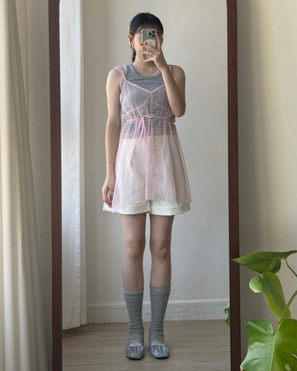 VT310 Mesh Ribbon Vest - White | Turquoise | Pink | Black