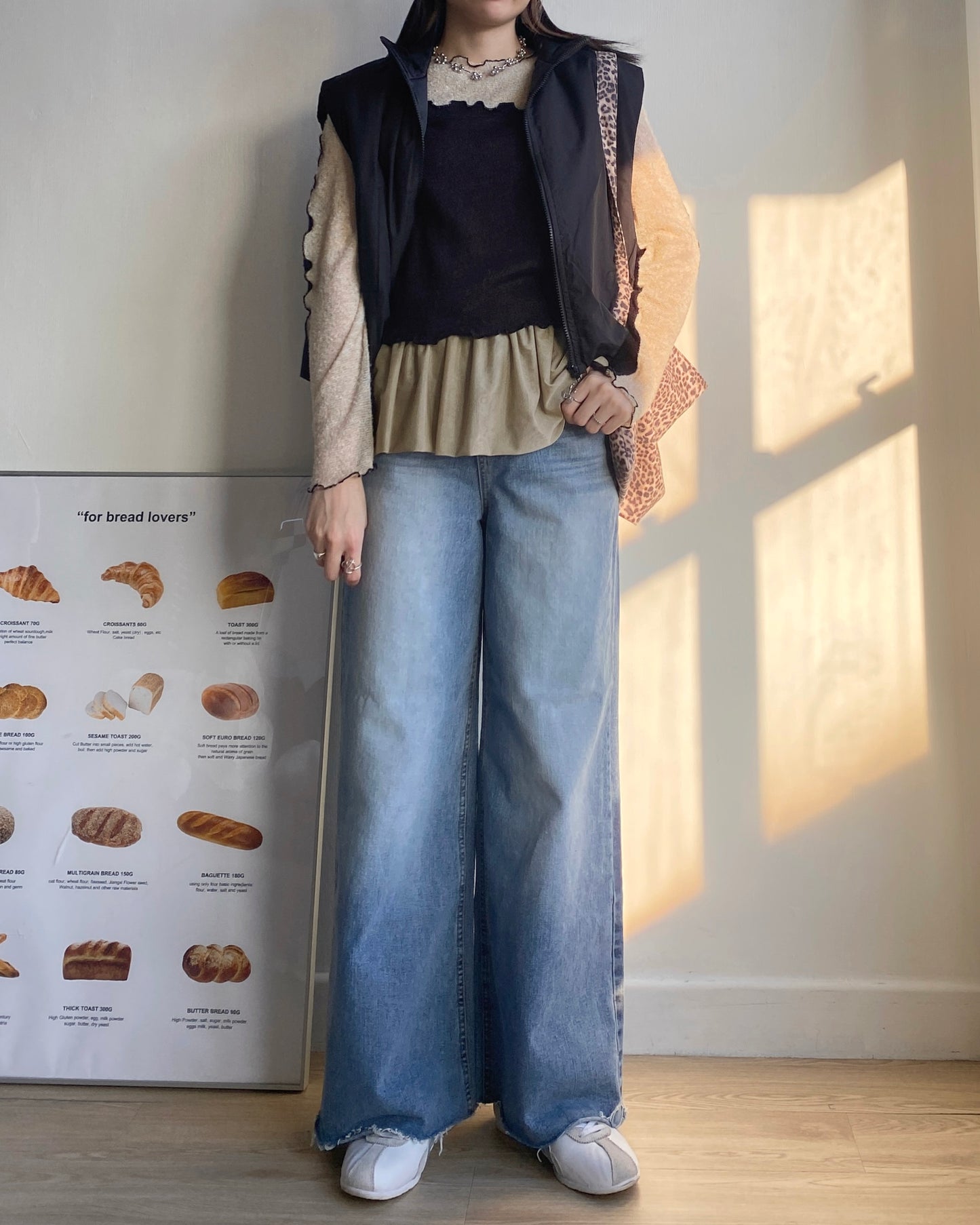 現貨 JN054 Wide Leg Jeans - Blue