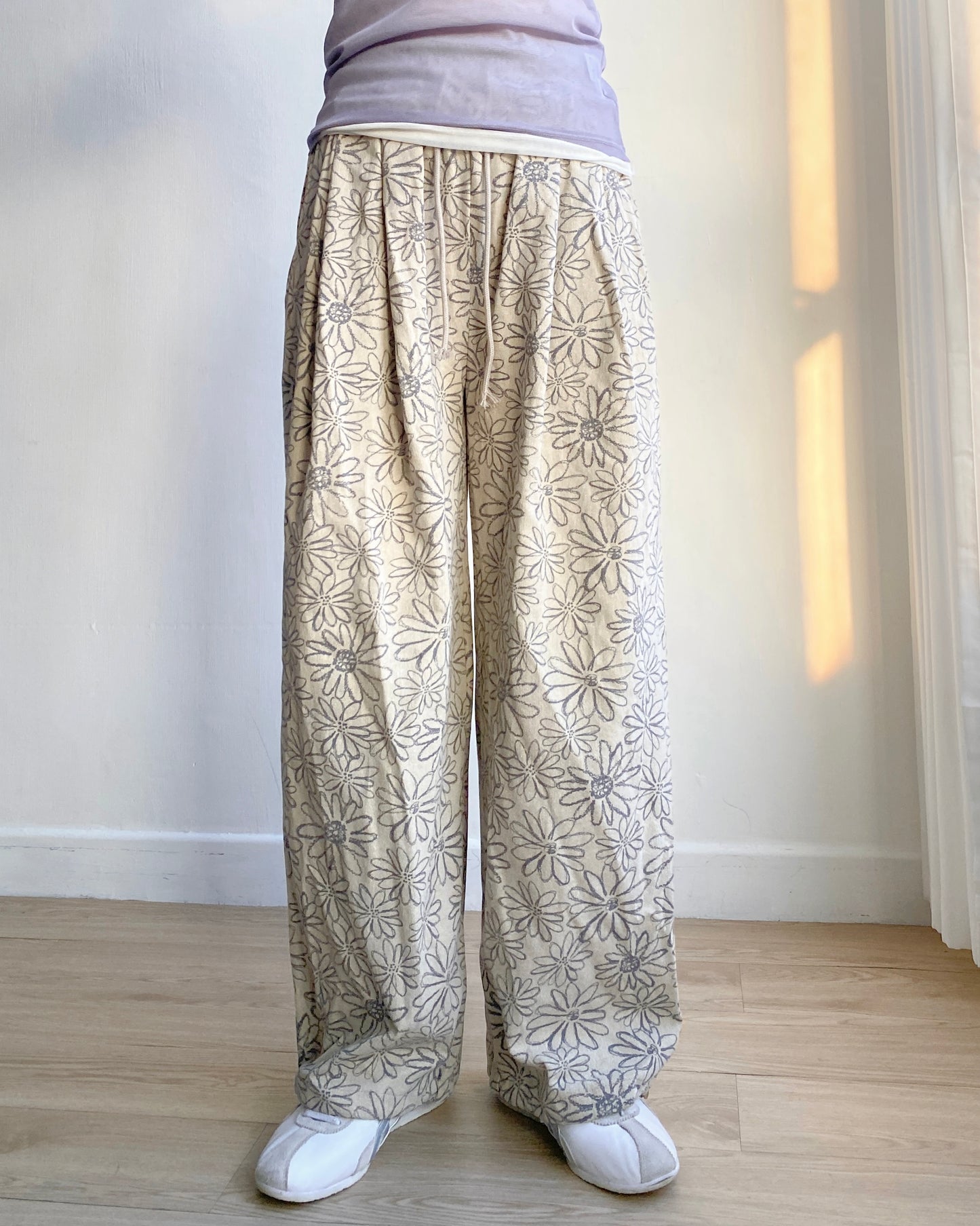 PT068 FaFa Pants - Ivory | Navy