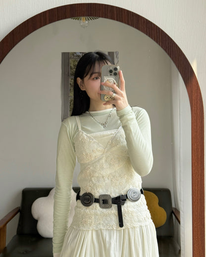 VT280 Lace Bustier - Ivory