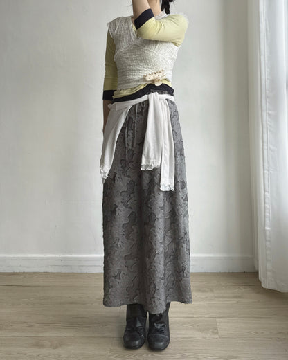 SK230 Textured Maxi Skirt - Beige | Charcoal | Black