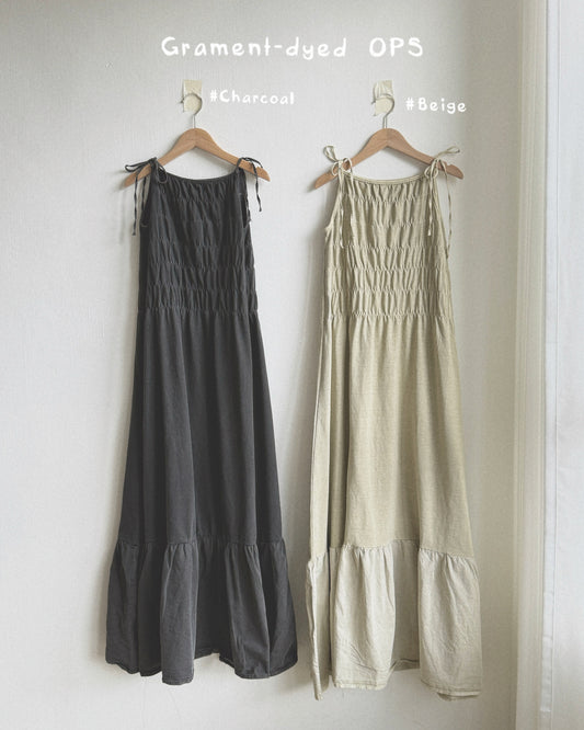 DS294 Grament-dyed OPS - Charcoal | Beige