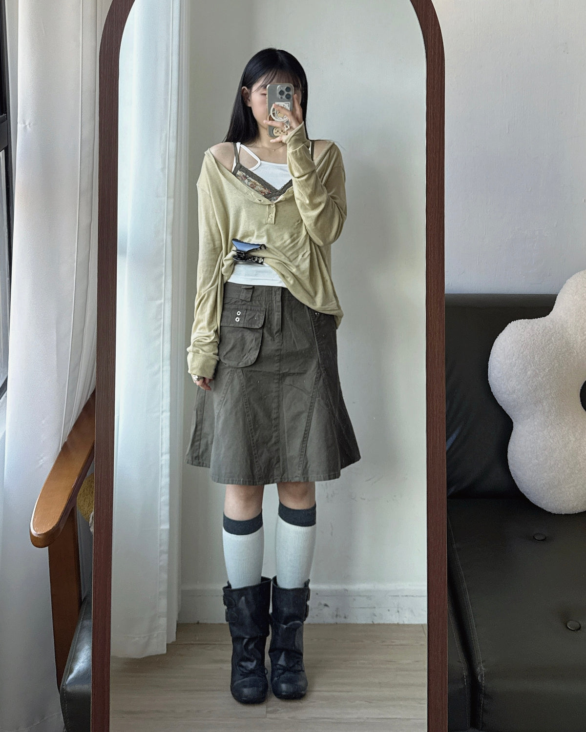 TP616 V-neck Button Sweatshirt - 6colour
