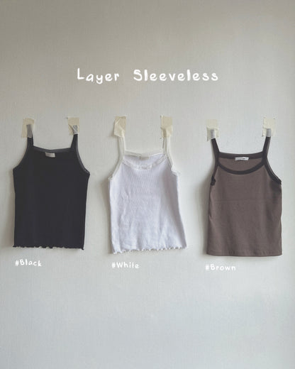 VT329 Layer Sleeveless - Brown | White | Black