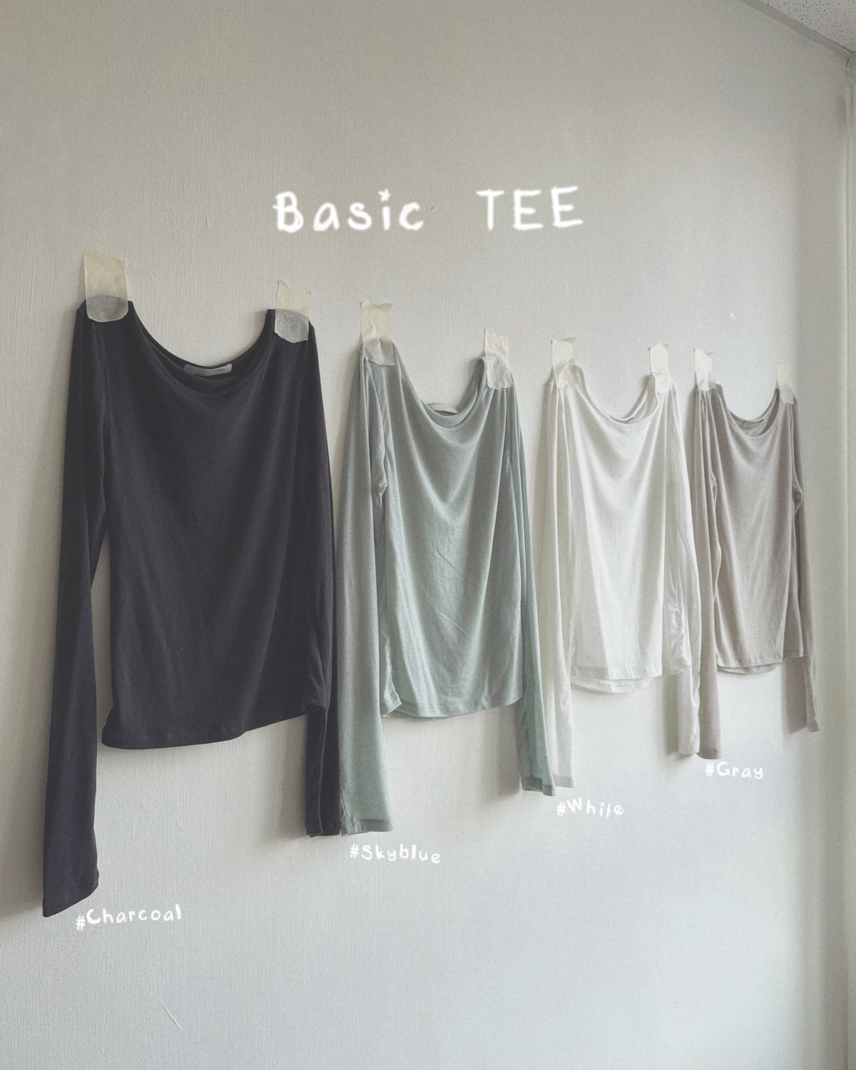 TP615 Basic TEE - Charcoal | White | Gray | Shyblue