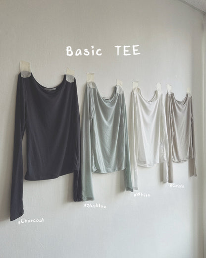 TP615 Basic TEE - Charcoal | White | Gray | Shyblue