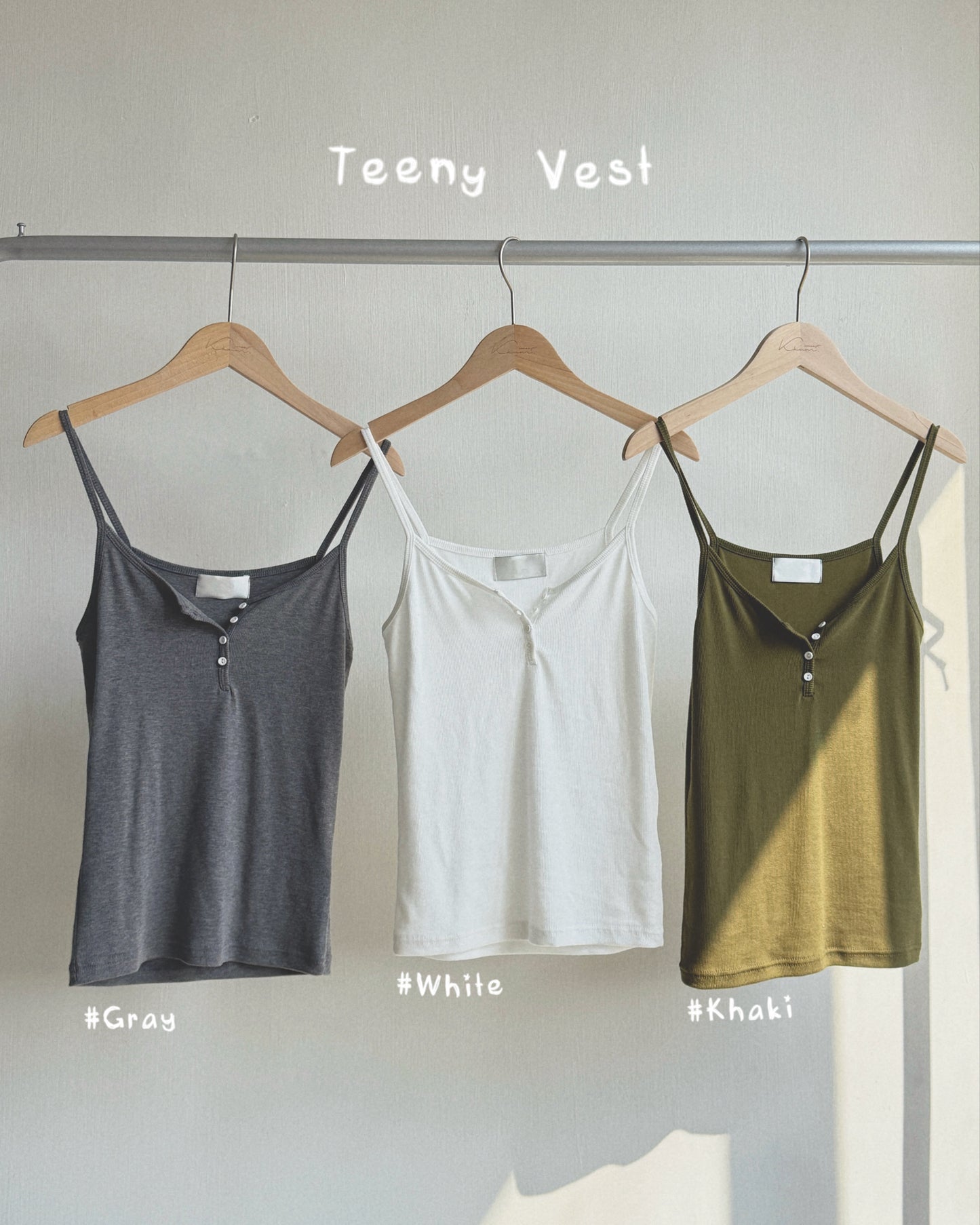 VT276 Teeny Vest - White | Gray | Khaki