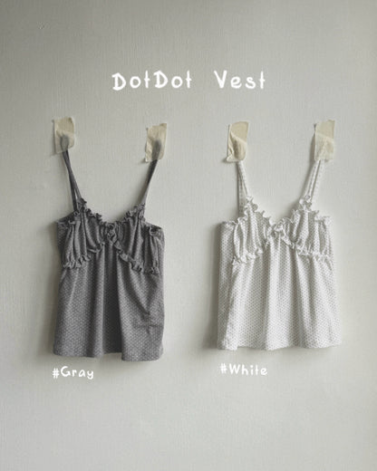VT284 DotDot Vest - White | Gray