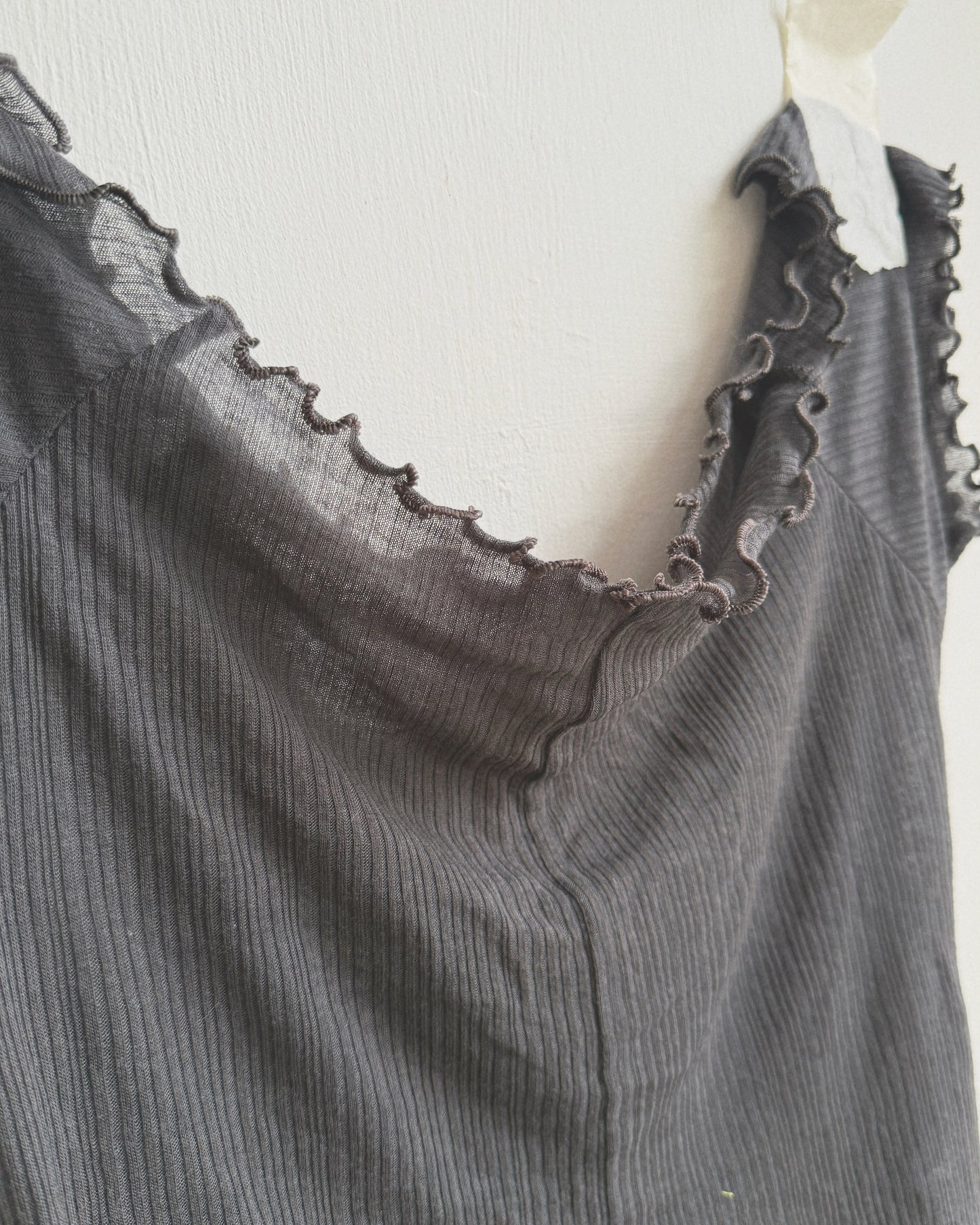 TP581 Ribbed Frill Sleeveless - Blue | White | Charcoal | Gray