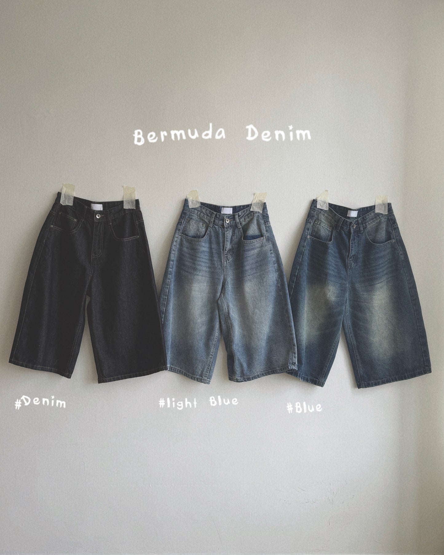 JN066 Bermuda Denim - Light Blue | Blue | Denim