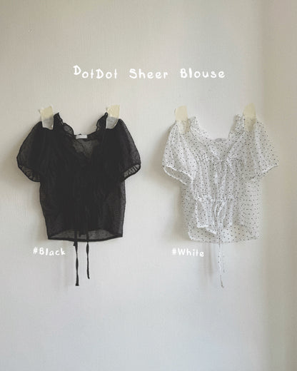 TP594 DotDot Blouse - White | Black