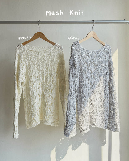 TP572 Mesh Knit - Ivory | Gray