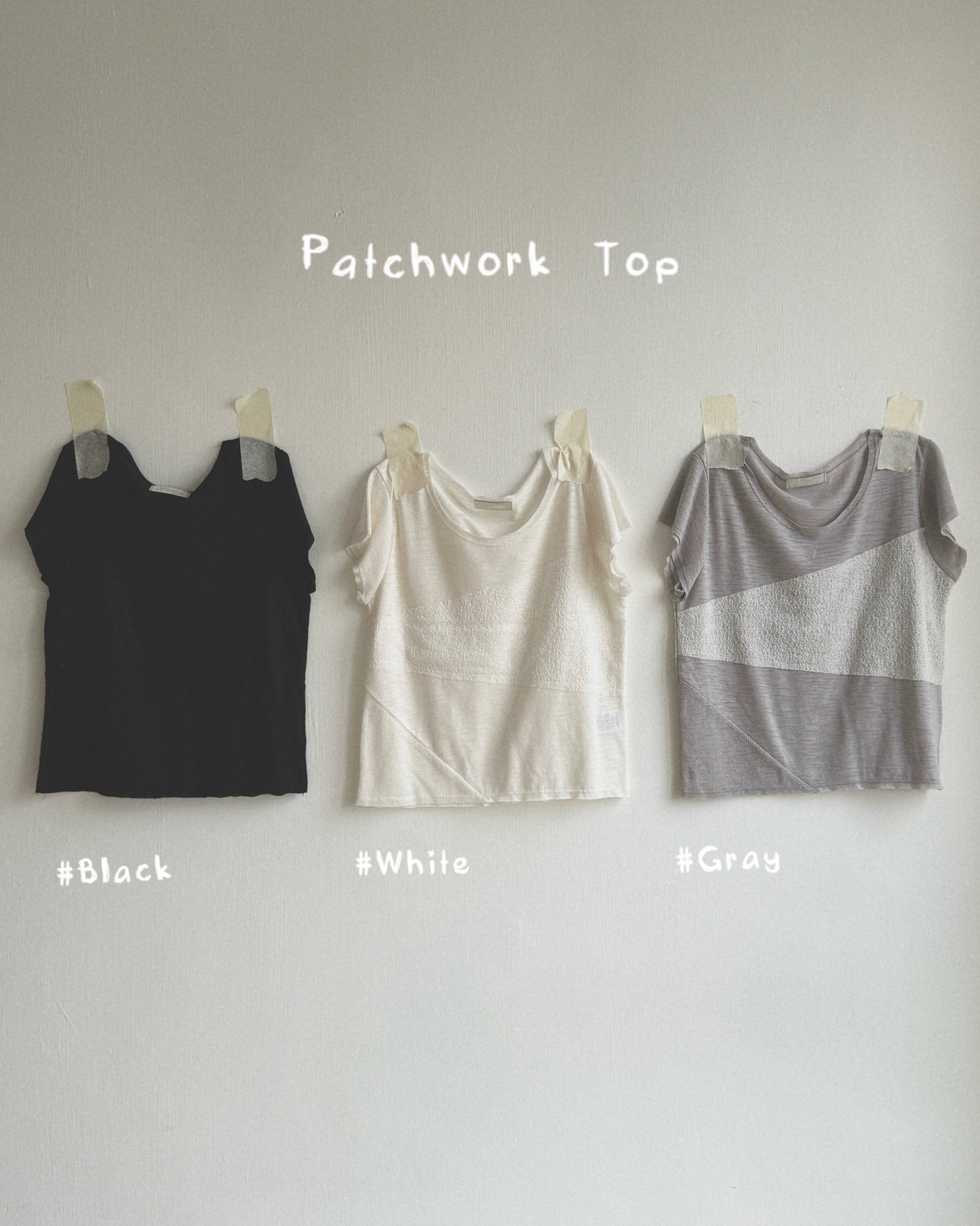 TP600 Patchwork Top - White | Gray | Black