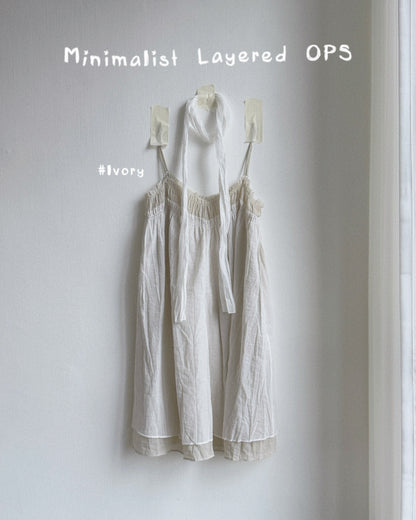 DS293 Minimalist Layered OPS - Ivory | Gray