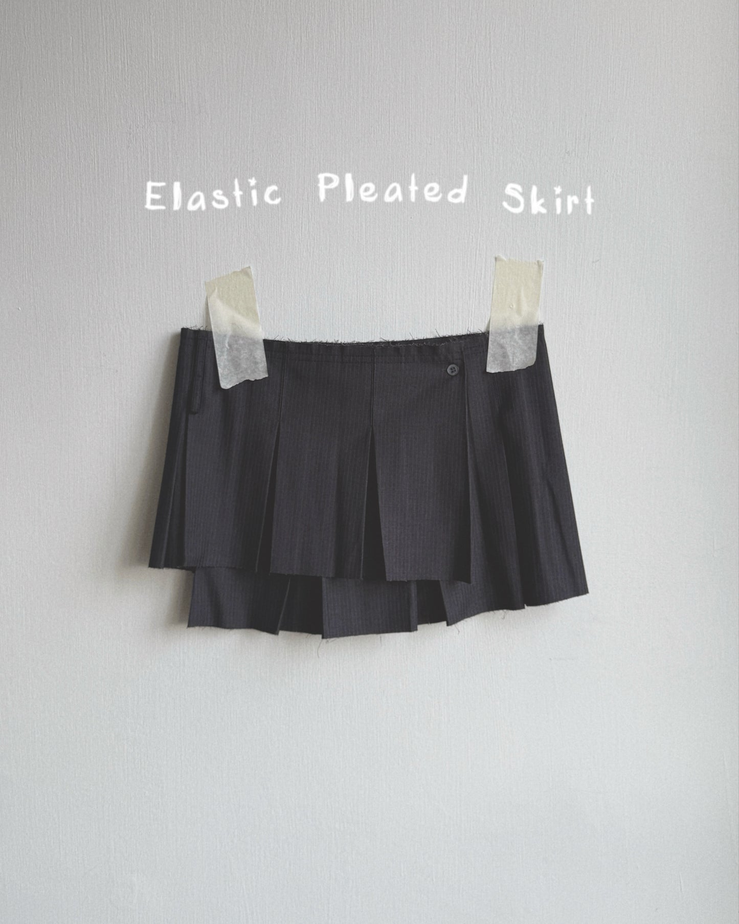 SK216 Elastic Pleated Skirt