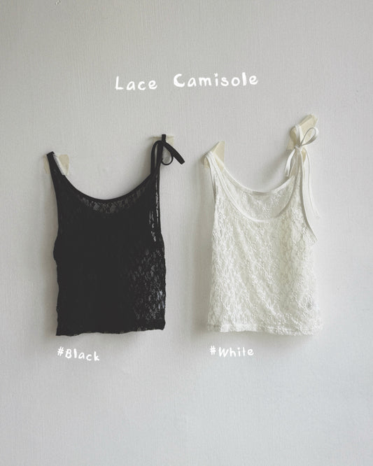 VT295 Lace Camisole - White | Black
