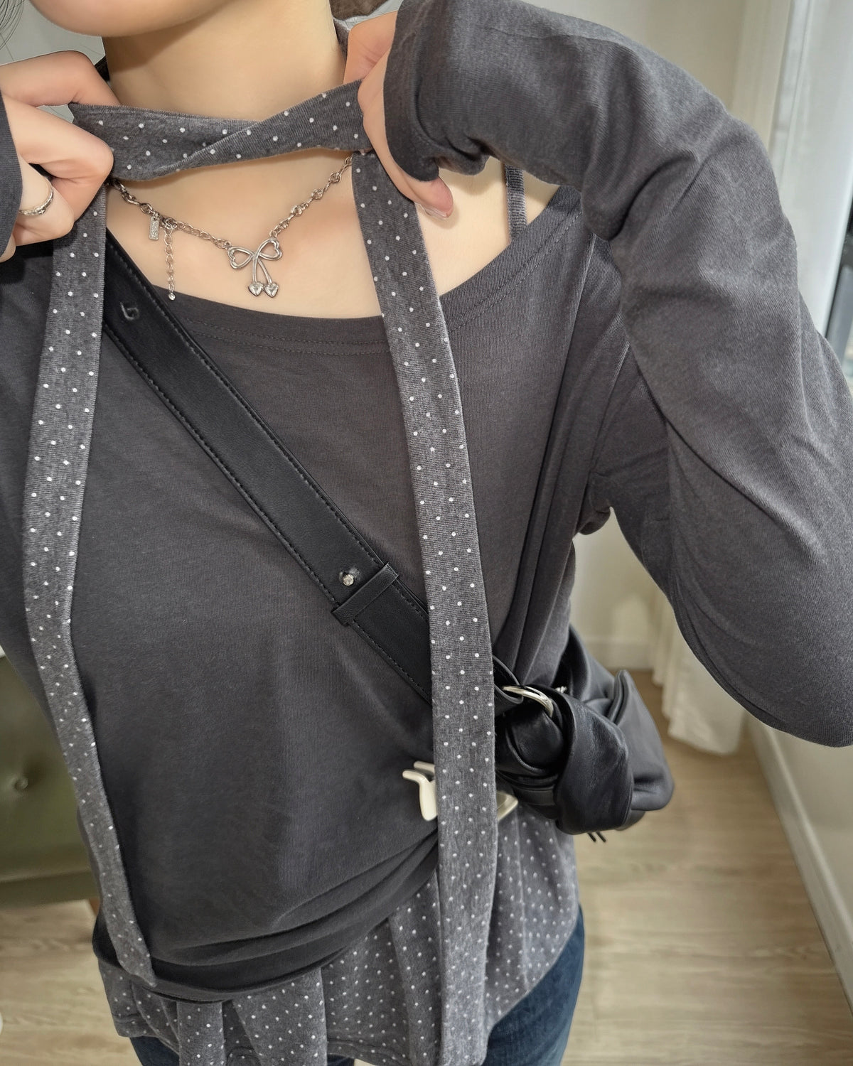 (~3/11🛎️新品優惠) VT338 DotDot Tie Vest - Gray | Black