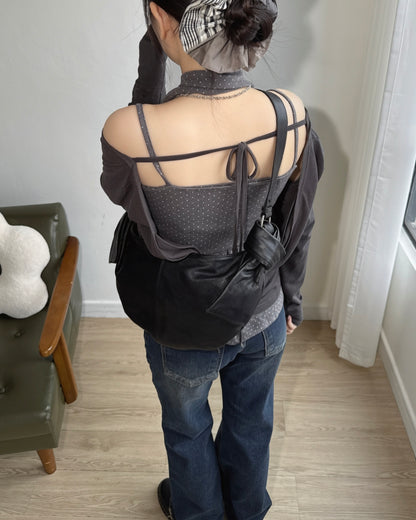 (~3/11🛎️新品優惠) TP625 Open Back Tee - White | Gray | Charcoal