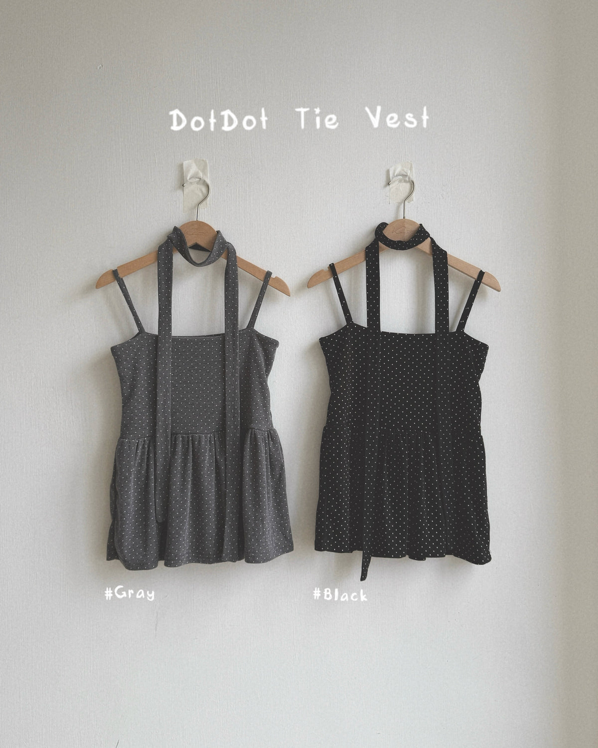 (~3/11🛎️新品優惠) VT338 DotDot Tie Vest - Gray | Black