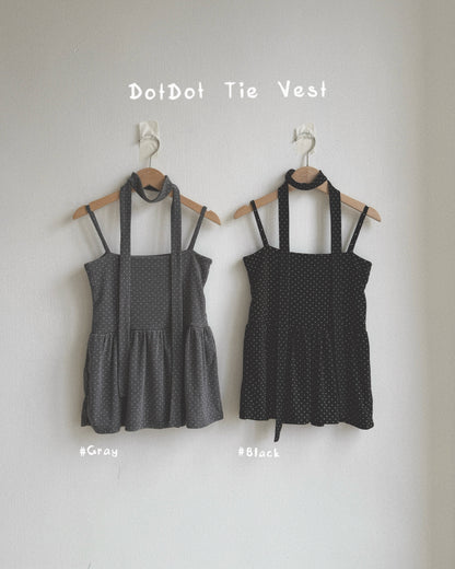 (~3/11🛎️新品優惠) VT338 DotDot Tie Vest - Gray | Black