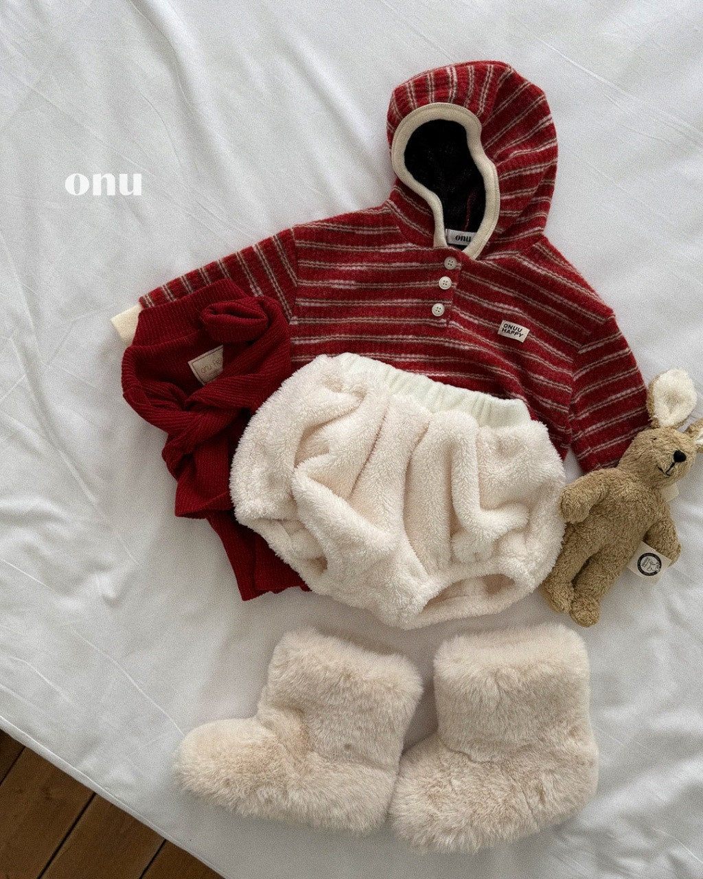 🍪KIDS 毛絨燈籠褲 - Ivory | Camel | Sky Blue