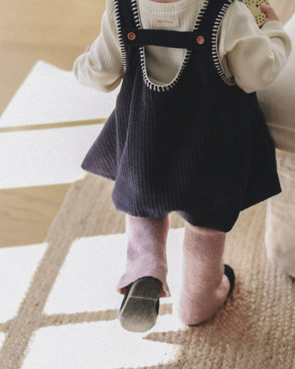 🍪KIDS 羅紋彈性長褲 Ivory | Pink | Wine | Navy