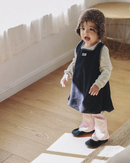🍪KIDS 羅紋彈性長褲 Ivory | Pink | Wine | Navy