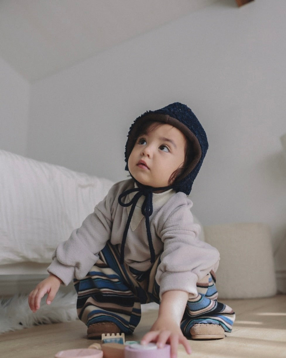 🍪KIDS 三角領衛衣 - Gray | Brown