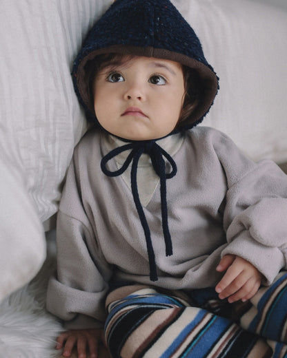 🍪KIDS 三角領衛衣 - Gray | Brown
