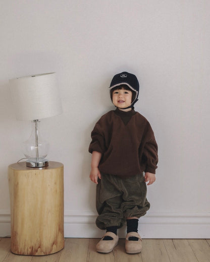 🍪KIDS 三角領衛衣 - Gray | Brown