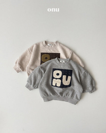 🍪KIDS 貼布衛衣 - Oatmeal | Gray